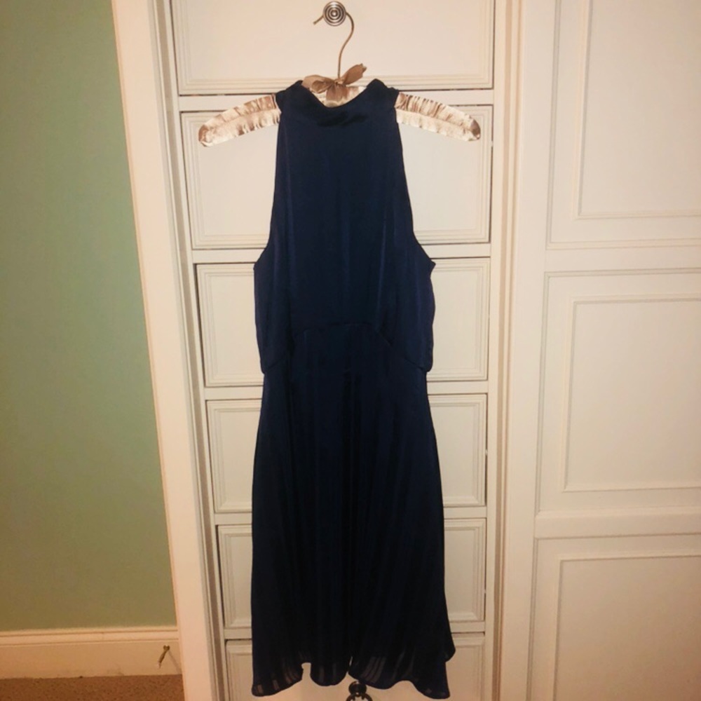 BANANA REPUBLIC High-Neck Navy Dress